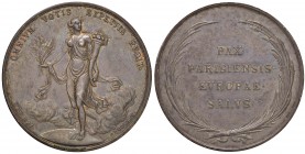 1814 Pace di Parigi – Medaglia 1814 – D/ La Pace tra le nubi sul globo terrestre. In basso: XXX.MAI.MDCCCXIV – Opus: Pønninger – Bramsen 1454 – AG (g ...