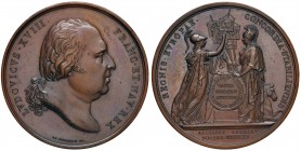 1815 Trattato di pace tra le potenze vincitrici di Napoleone “Sacro foedere iunctae” – Medaglia 1815 – Opus: Andrieu e Gatteaux – Bramsen manca; Juliu...