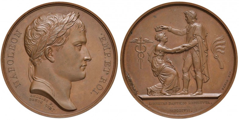 MEDAGLIE FRANCESI E NAPOLEONICHE Medaglia 1807 LIBERTAS DANTISCO RESTITVTA – Opu...