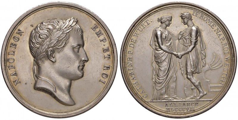 MEDAGLIE FRANCESI E NAPOLEONICHE Medaglia 1807 CATHARINE P. DE WURT. IEROME NAP....