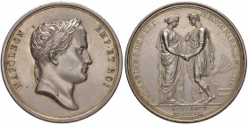 MEDAGLIE FRANCESI E NAPOLEONICHE Medaglia 1807 CATHARINE P. DE WURT. IEROME NAP. ROI WESTPH – Opus: Andrieu - AG (g 52,70 – Ø 45 mm) Incuso ARGENT più...