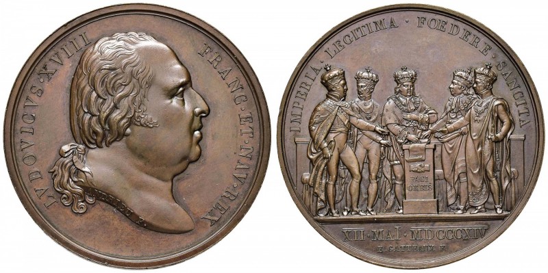 MEDAGLIE FRANCESI E NAPOLEONICHE Medaglia 1814 Pace di Parigi – Opus: Andrieu, G...