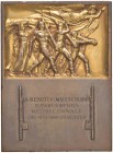 MEDAGLIE FASCISTE - Placca 1932 per il decennale del regime fascista – AE (g 76,44 – 45 x 61 mm)
SPL