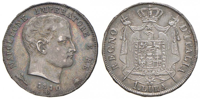 BOLOGNA Napoleone (1805-1814) Lira 1810 – Gig. 153 AG (g 4,97) RRR Graffietti al...