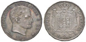 BOLOGNA Napoleone (1805-1814) Lira 1810 – Gig. 153 AG (g 4,97) RRR Graffietti al D/, bella patina
BB+/SPL