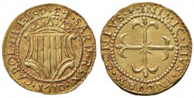 CAGLIARI Carlo III di Spagna (1709-1711) Scudo d’oro 1710 – MIR 93/3; CNI 2 AU (g 3,22) RR
SPL