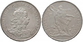 FIRENZE Cosimo III (1670-1723) Piastra 1684 al torchio – MIR 330 AG (g 31,30) RRR Minimo colpetto al bordo. Questa splendida moneta fu battuta a torch...