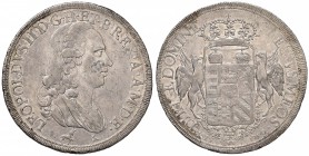 FIRENZE Pietro Leopoldo (1765-1790) Francescone 1790 col titolo di re di Ungheria ecc. – MIR 397 AG (g 27,27) RR Dall’asta Nomisma 24, lotto 463
qSPL...