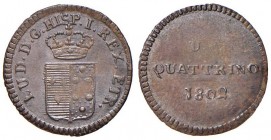 FIRENZE Ludovico I (1801-1803) Quattrino 1802 – MIR 419/1 CU (g 0,55) RRR Conservazione eccezionale col metallo brillante
FDC