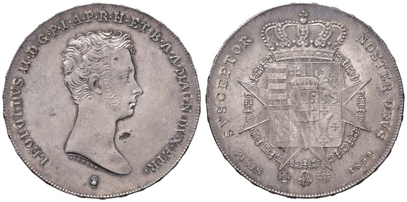 FIRENZE Leopoldo II (1824-1859) Francescone 1839 – MIR 448/4 AG (g 27,20) RR Bel...