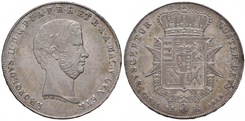 FIRENZE Leopoldo II (1824-1859) Francescone 1858 – MIR 449/4 AG (g 27,13) Minimo...