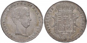 FIRENZE Leopoldo II (1824-1859) Francescone 1858 – MIR 449/4 AG (g 27,13) Minimo graffietto sulla guancia al D/ e colpetto al bordo 
qFDC