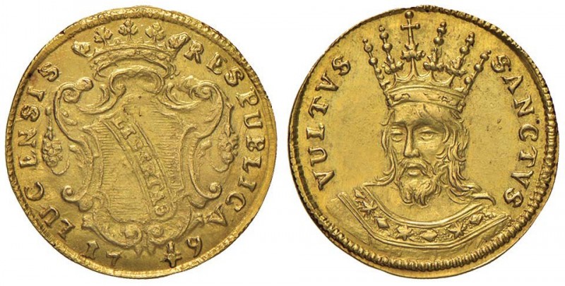 LUCCA Repubblica (1369-1799) Mezza doppia 1749 – MIR 239 (indicata R/5); Bellesi...