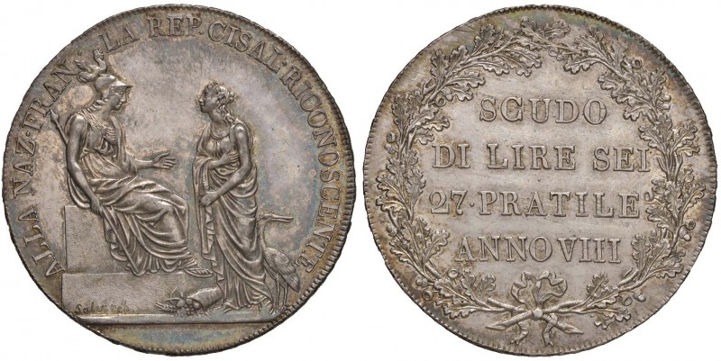 MILANO Repubblica Cisalpina (1800-1802) Scudo da 6 lire A. VIII – Gig. 1 AG (g 2...