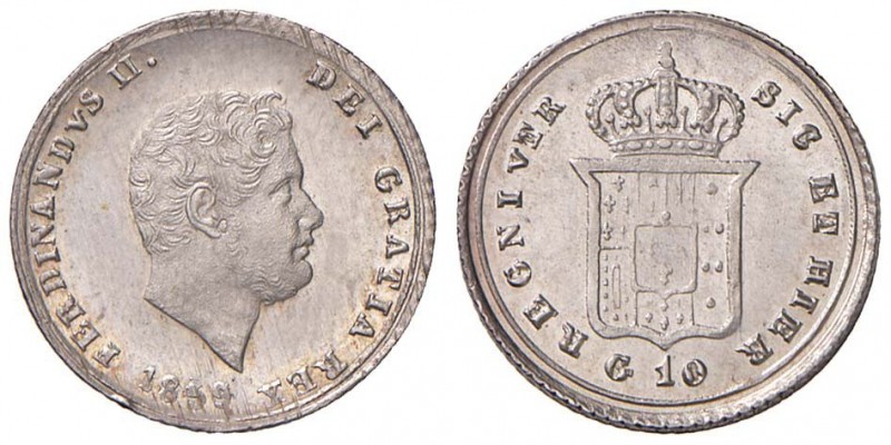 NAPOLI Ferdinando II (1830-1859) 10 Grana 1859 – Magliocca 654 AG (g 2,31) RRR C...