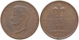 NAPOLI Francesco II (1859-1860) 10 Tornesi 1859 – Magliocca 811 CU (g 32,32) Insignificanti graffietti ma bellissimo esemplare con zone di rame rosso...