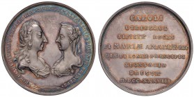 MEDAGLIE NAPOLETANE E DEL MERIDIONE Anno 1738 – Nozze di Carlo di Borbone con Maria Amalia di Sassonia figlia di Federico Augusto Re di Polonia Argent...