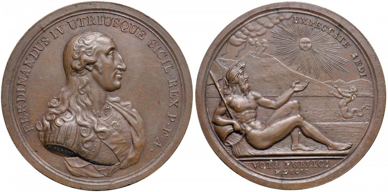 MEDAGLIE NAPOLETANE E DEL MERIDIONE Anno 1799 – Re Ferdinando IV per i pubblici ...