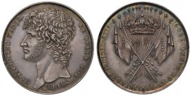 MEDAGLIE NAPOLETANE E DEL MERIDIONE Anno 1809 – Per la distribuzione delle bandiere alle legioni provinciali Argento – 37,2 mm – 15,81 gr. – R2 – Opus...