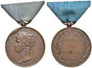 MEDAGLIE NAPOLETANE E DEL MERIDIONE Anno 1809 – Premio per meriti militari a Napoli Bronzo portativa – 34 mm – 19,07 gr. – R – D’Auria n. 92 – Ricciar...