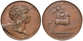MEDAGLIE NAPOLETANE E DEL MERIDIONE Anno 1813 – Per il ritorno di Gioacchino Murat a Napoli Bronzo – 42,7 mm – 48,71 gr. – R3 – Opus: Antonio Canova –...