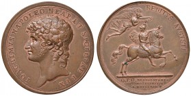 MEDAGLIE NAPOLETANE E DEL MERIDIONE Anno 1813 – Per il ritorno di Gioacchino Murat a Napoli Bronzo – 43 mm – 42,36 gr. – R3 – Opus: Antonio Canova – D...