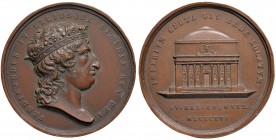 MEDAGLIE NAPOLETANE E DEL MERIDIONE Anno 1816 – Per la posa della prima pietra del Tempio di San Francesco di Paola in Napoli Bronzo – 48,5 mm – 42,21...