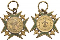 MEDAGLIE NAPOLETANE E DEL MERIDIONE Anno 1816 – Da Ferdinando IV di Borbone per i militari benemeriti durante il decennio di occupazione francese Bron...