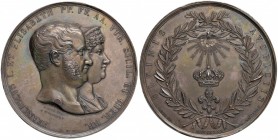 MEDAGLIE NAPOLETANE E DEL MERIDIONE Anno 1825 – Per l’assunzione al trono del re Francesco I di Borbone Argento – 61,5 mm – 125,25 gr. – R3 – Opus: Fr...