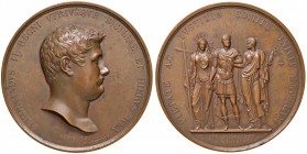 MEDAGLIE NAPOLETANE E DEL MERIDIONE Anno 1830 – Per l’assunzione al trono del re Ferdinando II di Borbone Bronzo – 63,3 mm – 144,63 gr. – C – Opus: Vi...