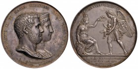 MEDAGLIE NAPOLETANE E DEL MERIDIONE Anno 1836 – Per la nascita del duca di Calabria Francesco di Borbone Argento – 65 mm – 172,26 gr. – R3 – Opus: Mic...