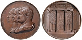 MEDAGLIE NAPOLETANE E DEL MERIDIONE Anno 1836 – Per il compimento della basilica di San Francesco di Paola Bronzo – 64,6 mm – 157,33 gr. – R2 – Opus: ...