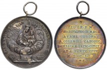 MEDAGLIE NAPOLETANE E DEL MERIDIONE Anno 1852 – Incoronazione della Vergine del Pozzo in Capurso Argento con appiccagnolo – 40,3 mm – 30,00 gr. – R2 (...