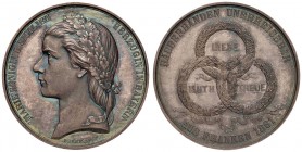 MEDAGLIE NAPOLETANE E DEL MERIDIONE Anno 1861 – Per la regina di Napoli Maria Sofia di Baviera Metallo bianco – 41,6 mm – 41,53 gr. – R4 – Opus: Fried...