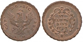 PALERMO Carlo di Borbone (1734-1759) Grano 1737 – MIR 591/1 CU (g 4,75) Conservazione eccezionale in rame rosso
FDC