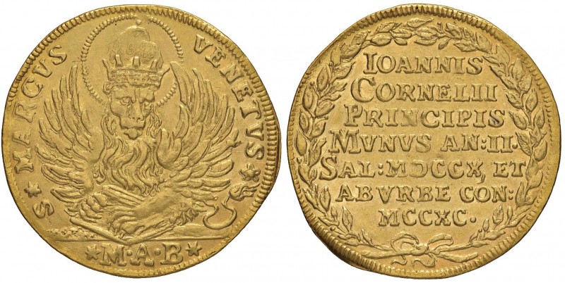 VENEZIA Giovanni II Corner (1709-1722) Osella 1710 A. II in oro da 4 zecchini – ...