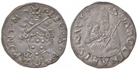 Leone X (1513-1521) Ravenna - Mezzo Giulio – Munt. 163; D.V. 46 AG (g 1,89) RR 
qSPL