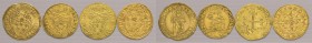 Paolo III (1534-1549) Lotto di quattro scudi d’oro per le zecche di Roma, Bologna, Parma e Piacenza – Munt. 19, 88, 157, 176 AU (g 3,41 + 3,26 + 3,35 ...