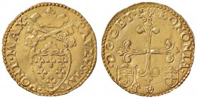 Paolo III (1534-1549) Bologna – Scudo d’oro armetta Cybo – Munt. 88 AU (g 3,37) RR 
SPL/FDC
