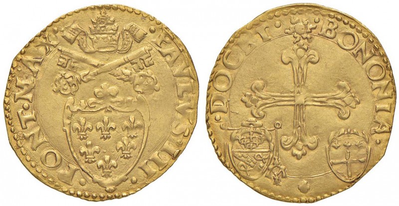 Paolo III (1534-1549) Bologna &ndash; Scudo d&rsquo;oro armetta Ciocchi del Mont...