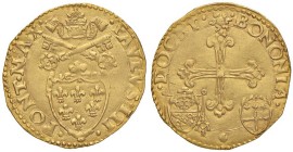 Paolo III (1534-1549) Bologna &ndash; Scudo d&rsquo;oro armetta Ciocchi del Monte &ndash; Munt. 97 AU (g 3,24) RR Modesta ondulazione del tondello
SP...