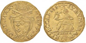 Paolo III (1534-1549) Parma – Scudo d’oro – Munt. 158 AU (g 3,38) RR Conservazione eccezionale per questa variante con le stelle all’inizio ed alla fi...