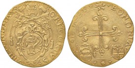 Gregorio XIII (1572-1585) Bologna – Scudo d’oro – Munt. 353 AU (g 3,08) RRRR Tosato 
BB