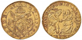 Sede Vacante (1590) Quadrupla 1590 – MIR 1387 AU (g 13,87) RRRRR Minimi graffietti e hairlines al R/. moneta di straordinaria rarità di cui non ci ris...