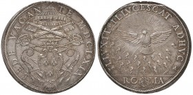 Sede Vacante (1669-1670) Piastra 1669 – Munt. 4 AG (g 31,86) R Ottimo esemplare con bella patina 
SPL