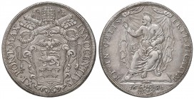 Innocenzo XI (1676-1689) Piastra 1681 – Munt. 33 AG (g 31,87)
qSPL