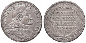 Innocenzo XI (1676-1689) Piastra 1684 A. IX – Munt. 29 AG (g 31,7)
qFDC