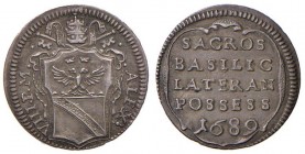 Alessandro VIII (1689-1691) Mezzo Grosso 1689 del Possesso – Munt. 33 AG (g 0,66) RRR
SPL