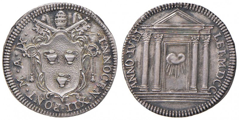 Innocenzo XII (1691-1700) Giulio A. IX – Munt. 52 AG (g 3,04) Patina iridescente...