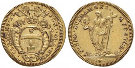 Clemente XI (1700-1721) Scudo d’oro A. XVIII – Munt. 25 AU (g 3,33) R 
qSPL